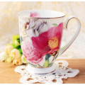 China Flower Design Couples Cup Classical Porcelain Cup Ceramic Cup